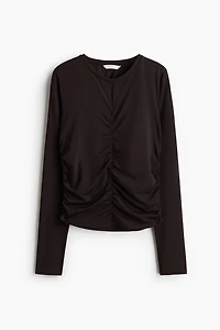 Draped Long-Sleeved Top