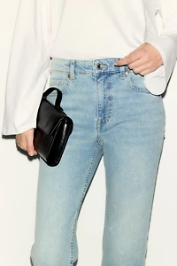 Flared Regular Waist Ankle Jeans
