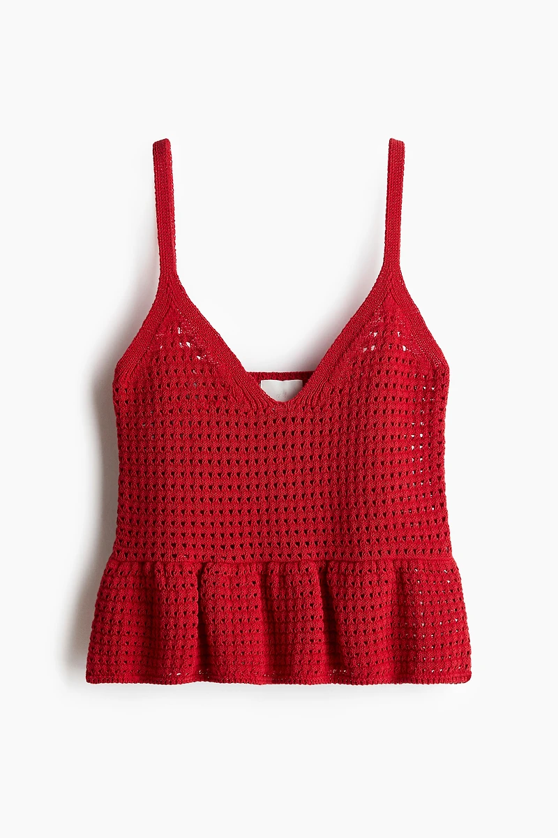 Crochet-Look Strappy Top