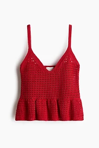 Crochet-Look Strappy Top