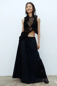 Cotton Poplin Maxi Skirt