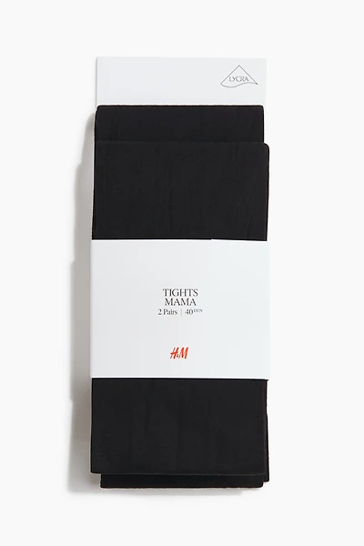 MAMA Lot de 2 collants Lycra🅫 40d