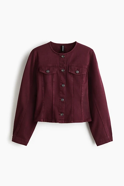 Defined-Waist Twill Shirt