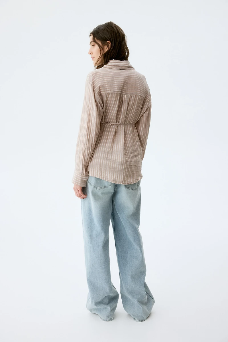 Chemise MAMA avant et après en mousseline