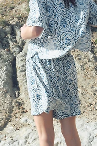 Chemise à manches courtes en sergé