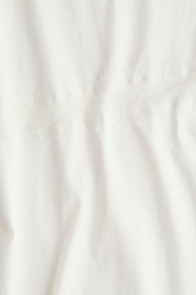 Lace-Trimmed T-Shirt