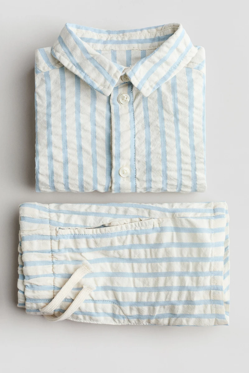 2-Piece Cotton Seersucker Set