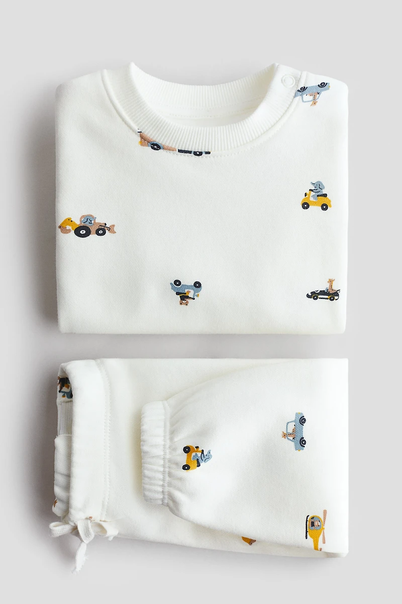 2-Piece Printed Sweatshirt and Joggers Set