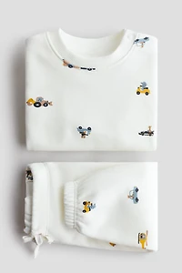 2-Piece Printed Sweatshirt and Joggers Set