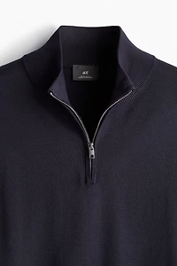 Slim Fit Half-Zip Fine-Knit Sweater