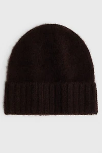 Fuzzy Wool-Blend Beanie