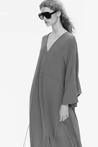 Tie-Detail Crêpe Dress
