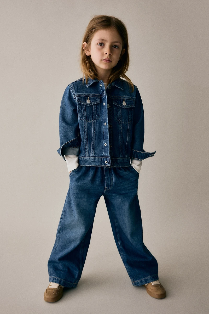 Wide Leg Paper-bag Jeans