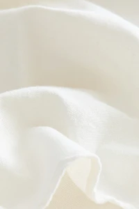 Round Linen-Blend Tablecloth