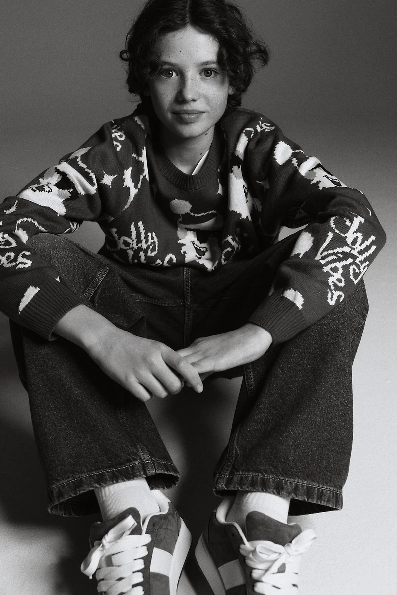 Jacquard-Knit Sweater