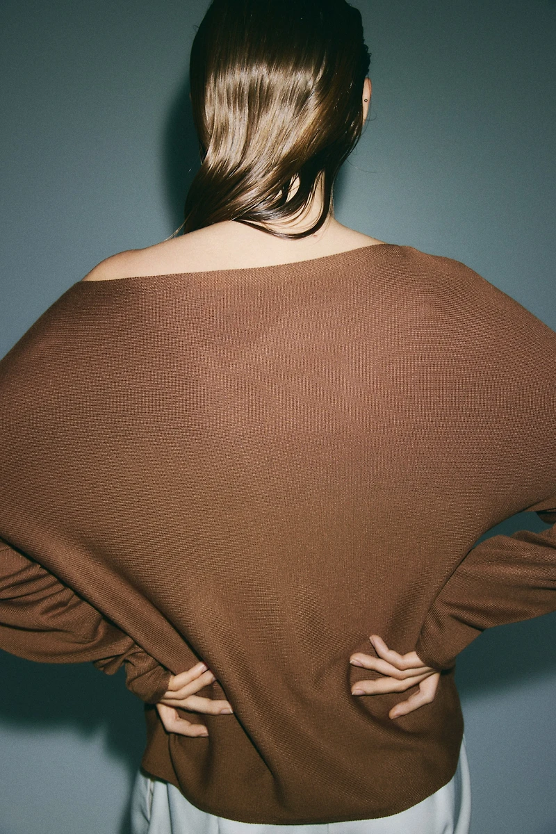 Off-the-Shoulder Sweater