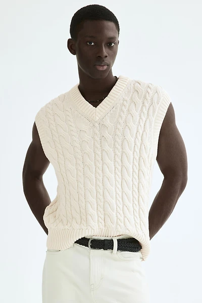 Relaxed-Fit Cotton Sweater Vest