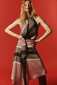 Asymmetric Satin Skirt