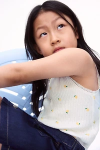 Camisole en pointelle de coton