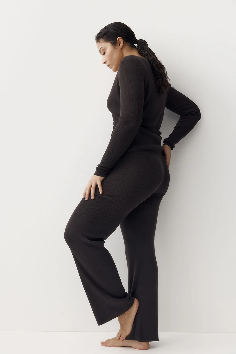 Rib-Knit Pants