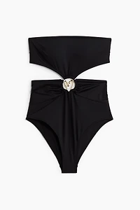 Padded-Cup Bandeau Swimsuit