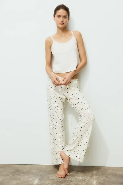 Cotton-Blend Pajama Pants