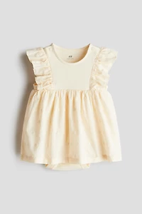 Ruffle-trimmed Bodysuit Dress