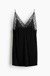 Lace-Trimmed Viscose-Blend Nightgown