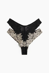 2-Pack Lace Brazilian Briefs