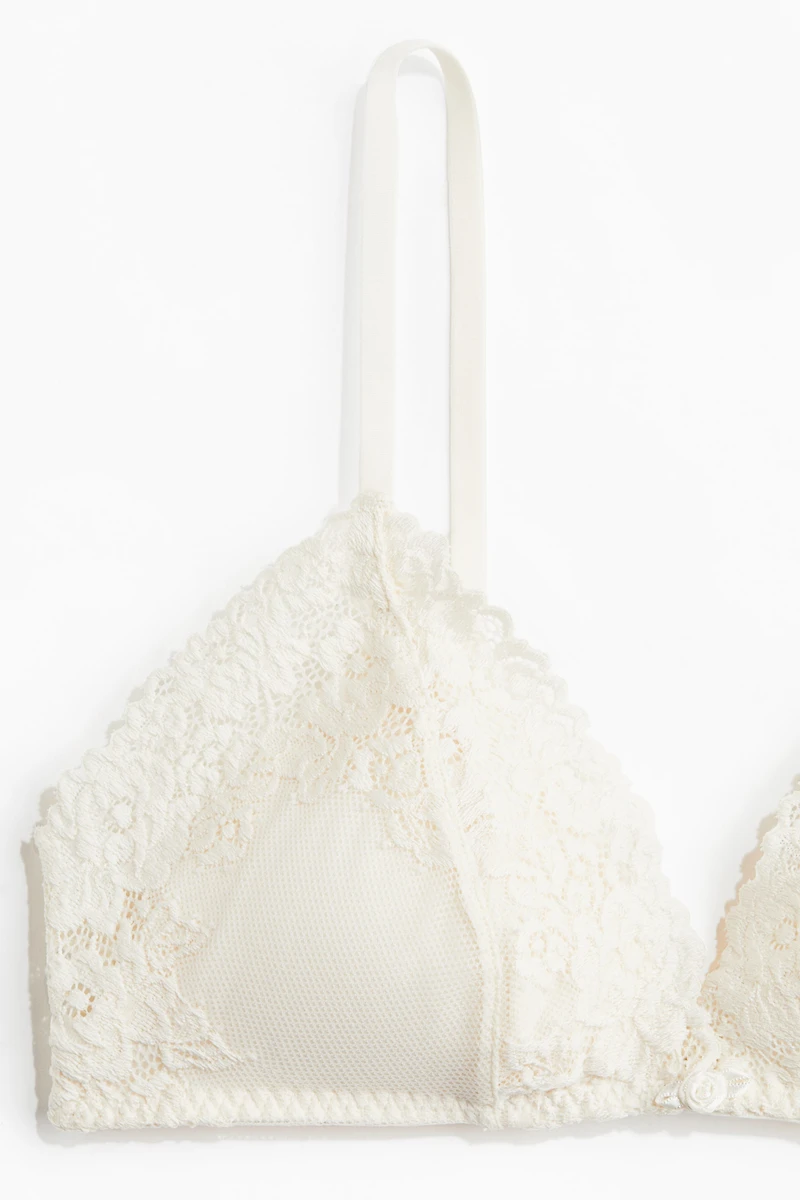Soutien-gorge souple et coussiné en dentelle