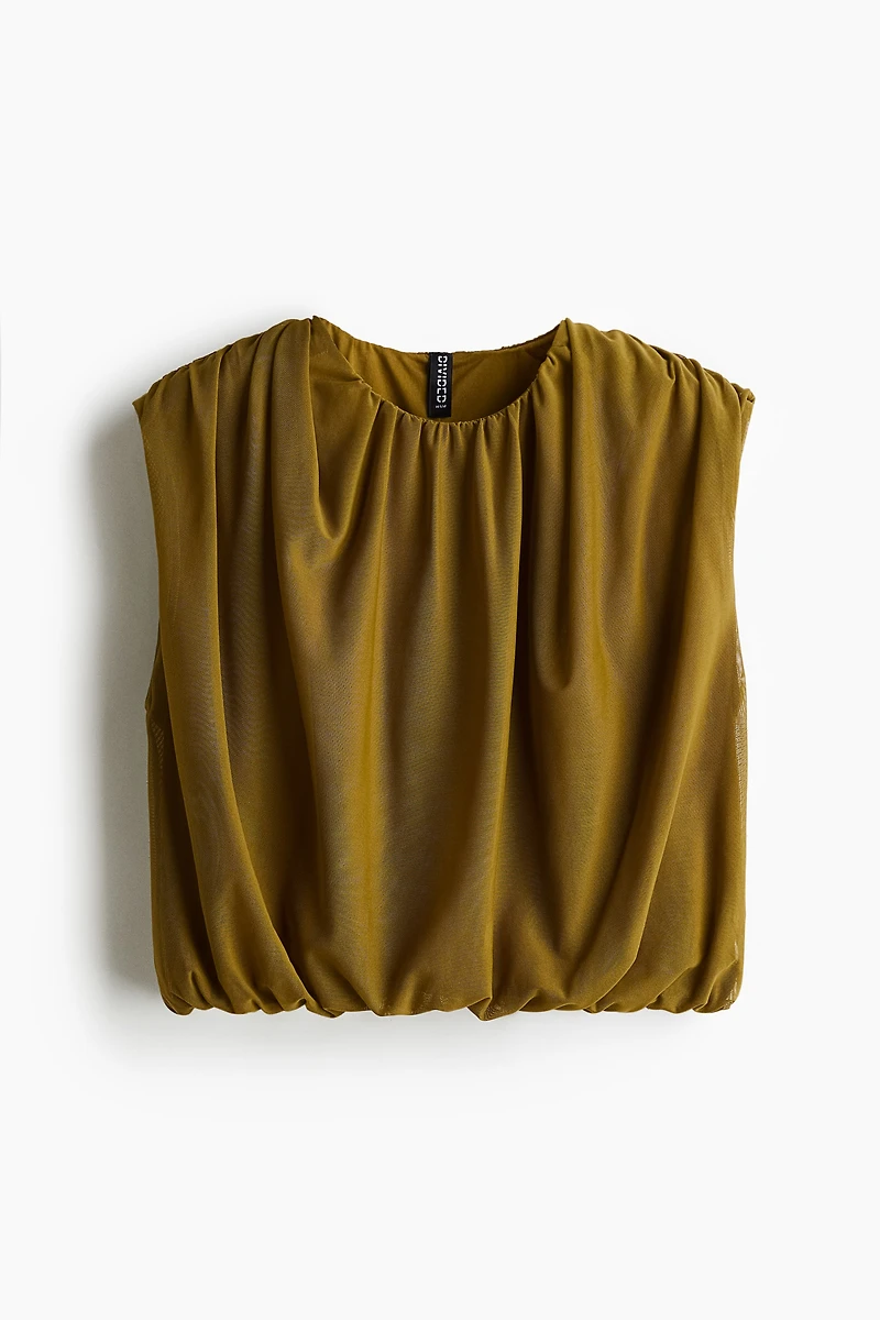 Draped Mesh Top