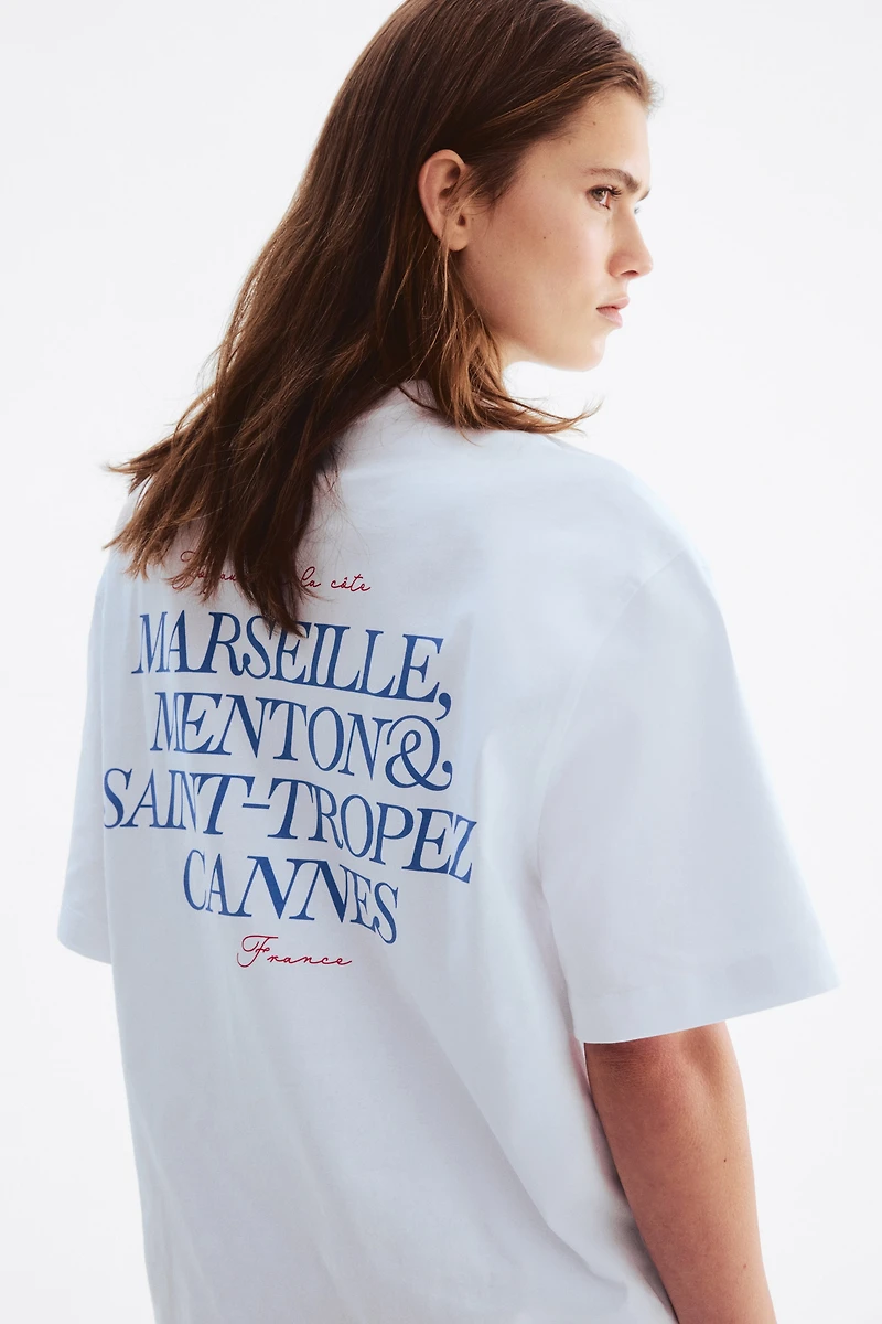 Oversized T-Shirt with Printed Motif