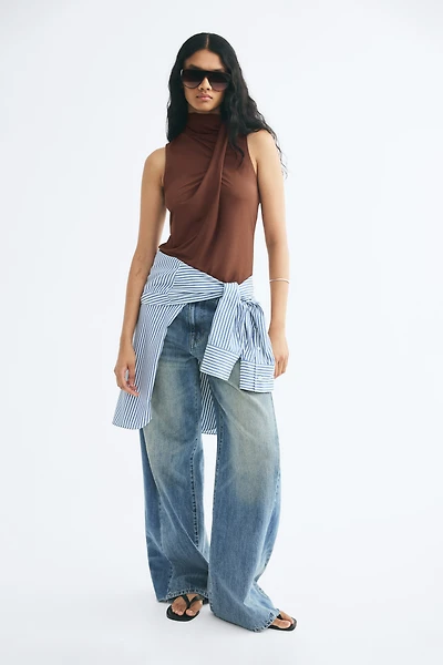Draped Jersey Top