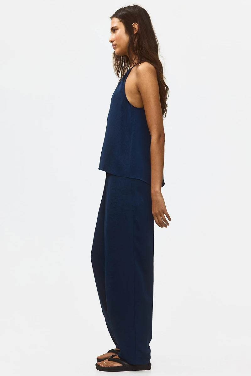 Crinkled Satin Pants