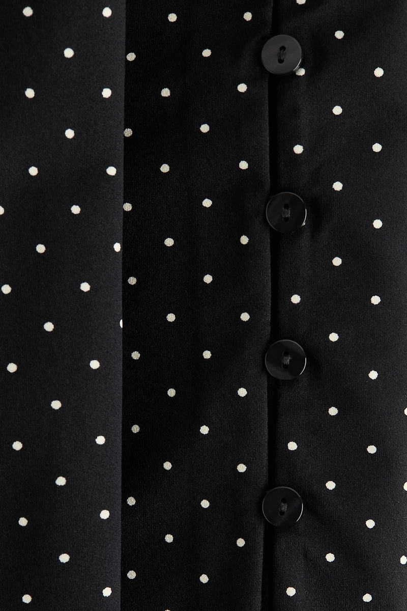 Button-Front Top with Collar