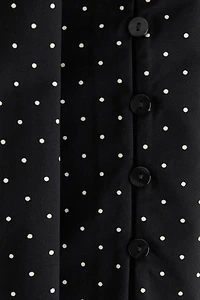 Button-Front Top with Collar