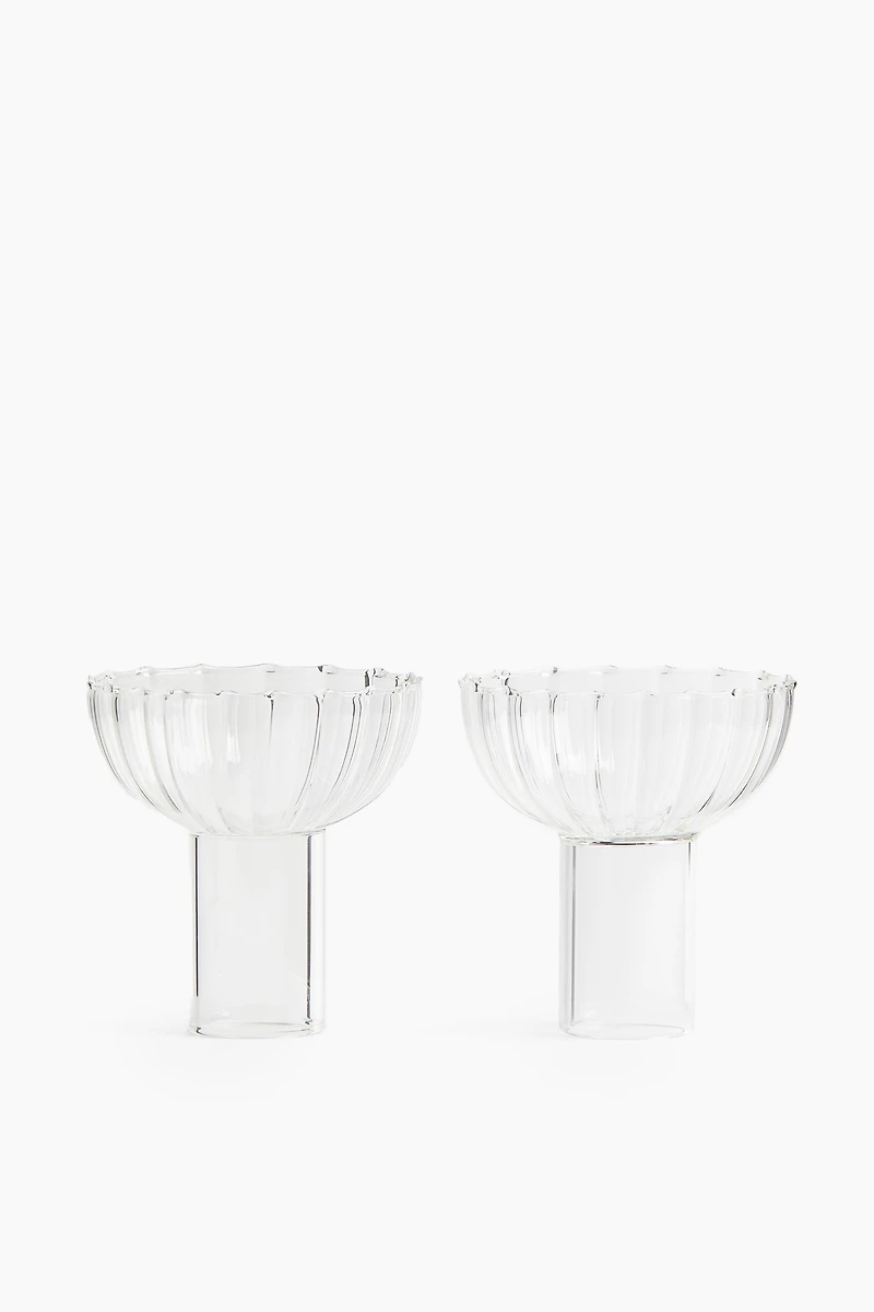 2-Pack Fluted Glass Coupes