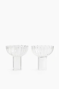 2-Pack Fluted Glass Coupes