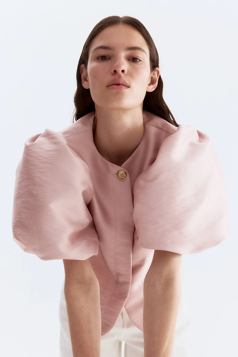 Balloon-Sleeved Blouse