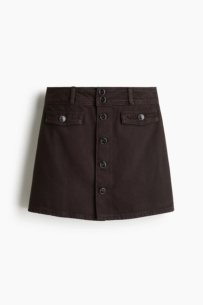 A-Line Denim Mini Skirt