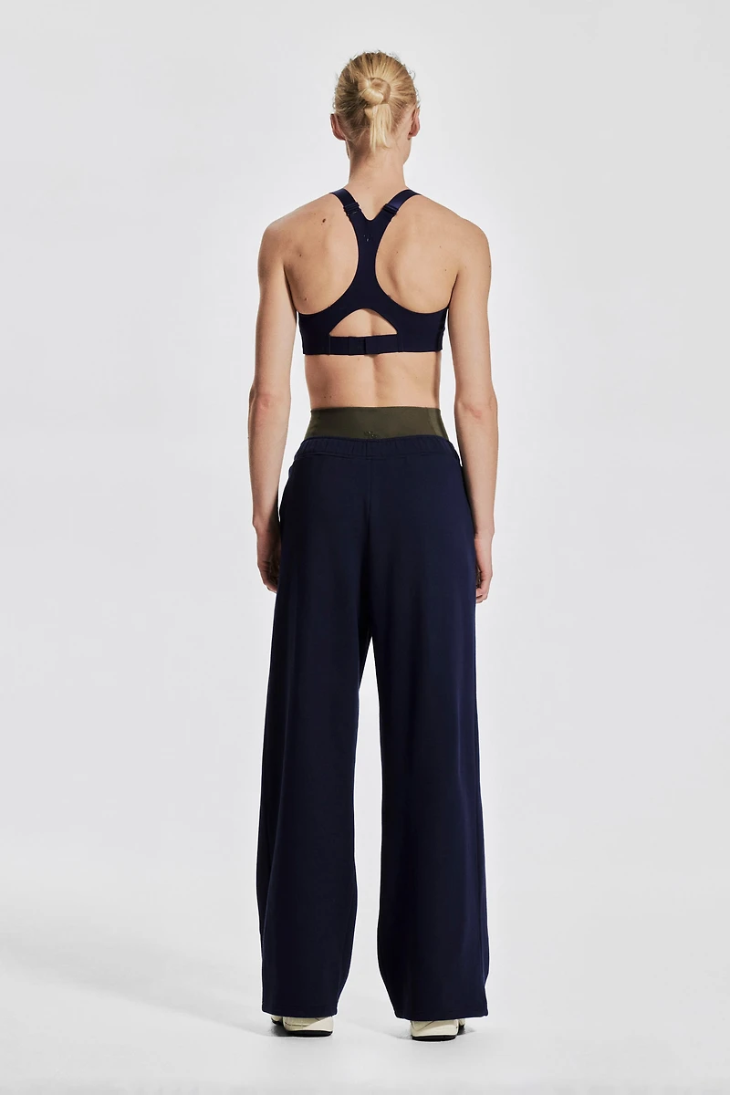 Wide-Leg Sports Sweatpants