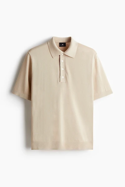 Regular-Fit Fine-Knit Polo Shirt