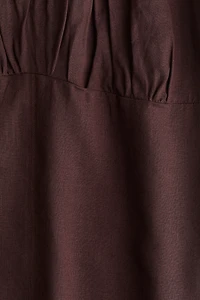 Linen-Blend Strappy Dress