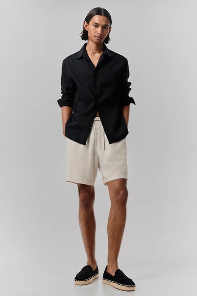 Relaxed-Fit Linen-Blend Shorts