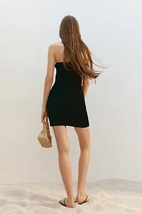 Rib-Knit Bandeau Dress