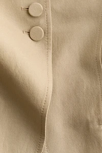 Linen-Blend Hourglass Blazer