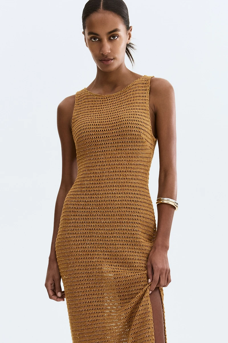 Glittery Crochet-Look Dress