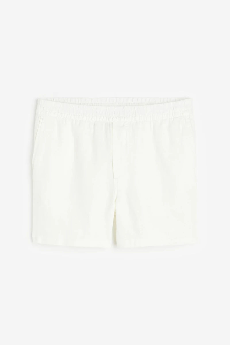Regular Fit Linen Shorts