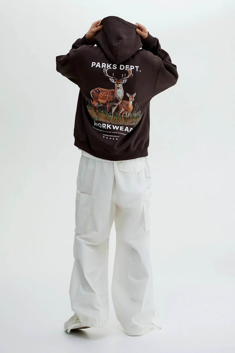 Relaxed-Fit Printed Hoodie