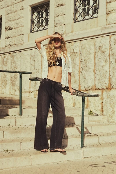 Denim Drawstring Pants